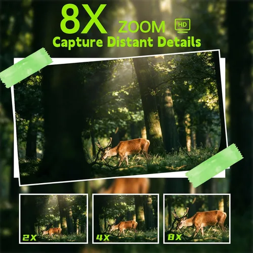 Miniatura 5 de Gafas de visión nocturna para niños con tarjeta de 32 GB, binoculares de visión nocturna para niños con zoom 5X, cámara digital HD 1080P, gran