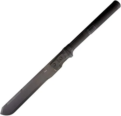 WALTHER ARMS MachTac 3 Cuchillo de hoja fija, 15 pulgadas, acero inoxidable, borde estándar, negro 5.0763-US