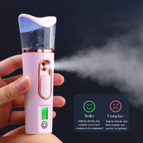Miniatura 4 de FANTEXY Nano pulverizador facial con analizador de piel, probador de humedad, mini vaporizador portátil con USB, práctico pulverizador facial
