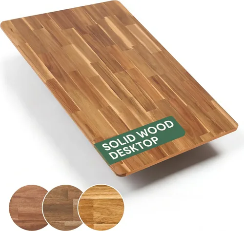 Miniatura 14 de FLEXISPOT Escritorio de Pie de Bambú de Pieza Única de 122 x 61 cm, Altura Ajustable, Mesa Rectangular de Escritorio Bambú natural