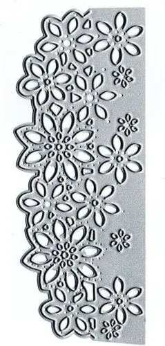 Miniatura 2 de Plantillas troqueladas de metal, hojas de borde de flores, plantillas cortadas para álbumes de recortes, álbumes de recortes, troqueles decorativos