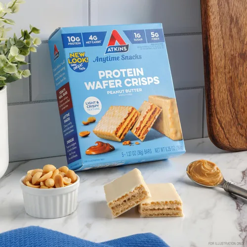 Miniatura 6 de Atkins Galletas de proteína crocantes, 305405, Peanut Butter, 1