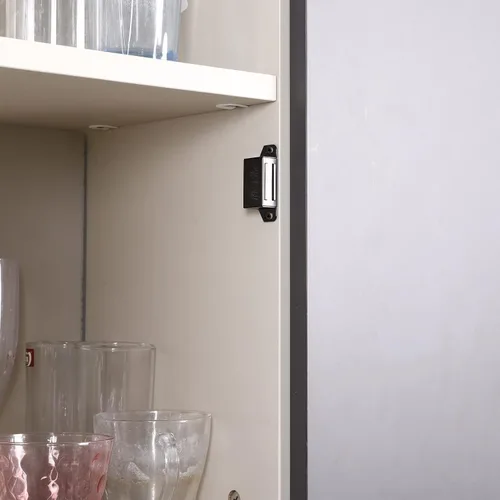 Miniatura 3 de Mousike Imanes para gabinete de 30 libras de color negro con fuerte imán para cocina, armario, armario, puerta, cajón, pestillo paquete de 4