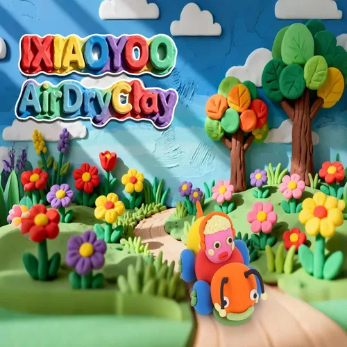 Miniatura 10 de Ixiaoyoo Arcilla seca al aire para niños, kit de arcilla mágica de modelado de 104 colores, suave y antiadherente, juguetes de modelado de artes