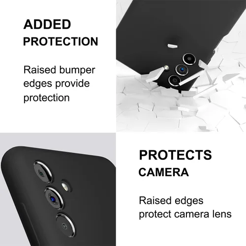Miniatura 4 de Funda para Galaxy A13 5G de 6.5 pulgadas, silicona líquida suave protectora y forro de microfibra antiarañazos, a prueba de golpes, compatible
