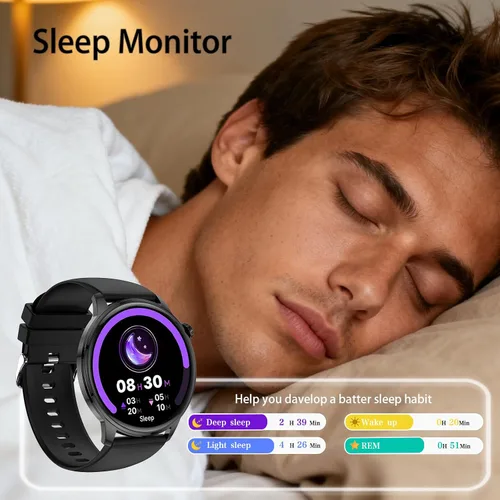 Miniatura 7 de Reloj inteligente para hombres y mujeres, pantalla AMOLED HD de 1.43 pulgadas, reloj inteligente IP68 impermeable, reloj rastreador de actividad