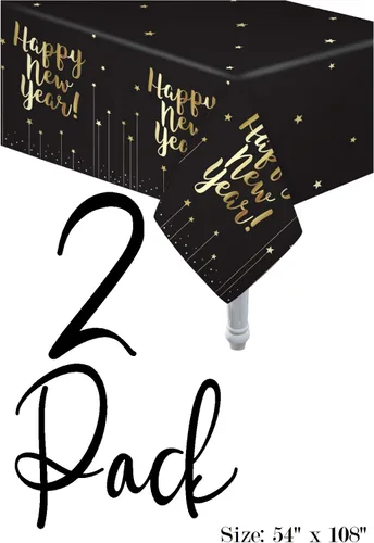 Miniatura 5 de Sirve 30 Paquete completo de fiesta Kit esencial de feliz Año Nuevo Platos de papel de cena de 9 pulgadas Platos de papel de postre de 7