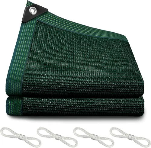Glieskir Tela de Sombra Verde Negruzco 90% para Jardín, 6.5x10 Pies Red de Sombra Solar Resistente para Jardín, Lona de Malla Duradera con Ojales