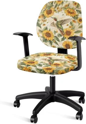 Miniatura 35 de Talayituse - Funda para silla de oficina o computadora con estampado de estrellas de playa, funda de asiento dividida elástica, extraíble y lavable