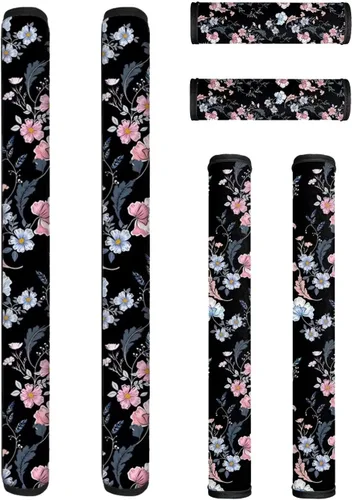 Miniatura 32 de Juego de 6 fundas para manijas de puerta con diseño de margaritas y flores americanas, 4 de julio, Día de la Independencia, fundas para manijas