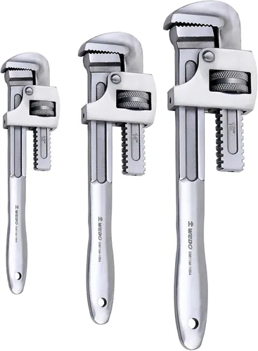 Miniatura 13 de WEDO Llave de tubo de acero inoxidable, llave de tubo recta, llave de fontanería ajustable, anticorrosión, superficie pulida, a prueba de óxido