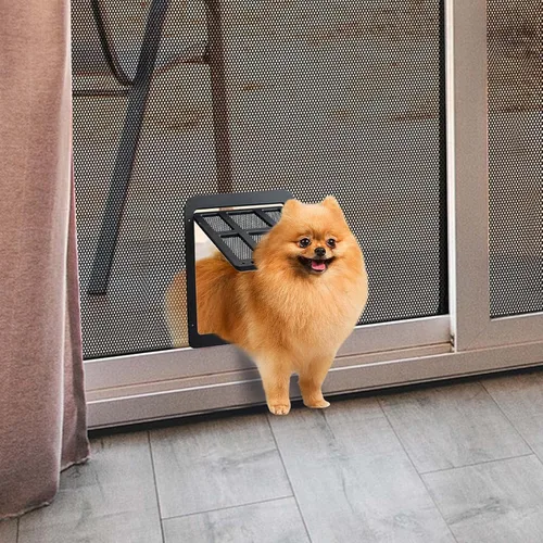 Miniatura 7 de NAMSAN Puerta mosquitera para gatos, apertura de solapa de 8.3 x 10.3 pulgadas, puerta de perro para puerta mosquitera, puerta de gato con ventana