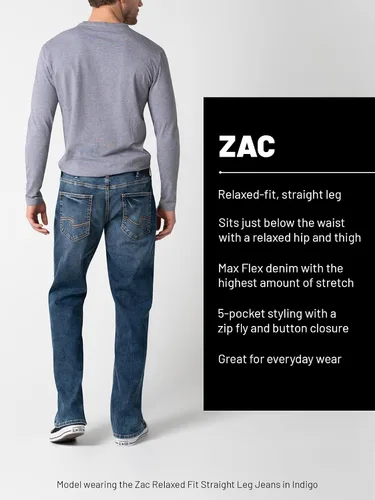 Miniatura 5 de Silver Jeans Co. Jeans de pierna recta Zac de ajuste relajado para hombre - Legacy
