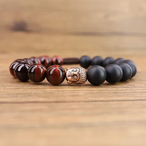 Miniatura 4 de COAI Pulsera de oración para hombre y mujer, Piedra, ónix