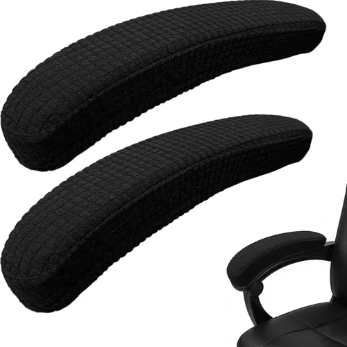 Miniatura 10 de Melaluxe Fundas para reposabrazos de silla de oficina, elásticas, extraíbles y lavables, fundas elásticas para reposabrazos de silla de escritorio