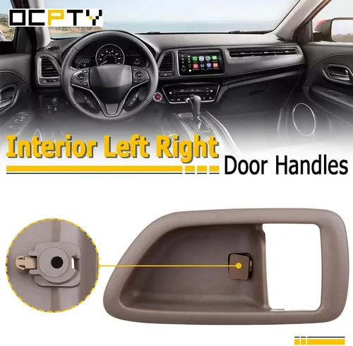 Miniatura 2 de OCPTY Manijas de puerta interior del conductor izquierdo del pasajero lado derecho de repuesto para 2000-2004 para Toyota Avalon Beige 2 piezas