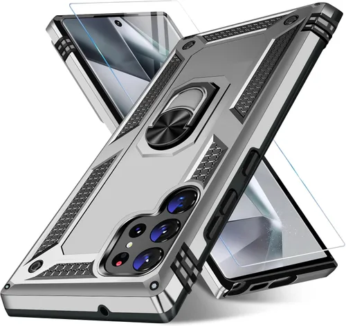 Miniatura 46 de Vaki Funda para Samsung Galaxy S22 5G con protector de pantalla integrado de grado militar, cubierta dura y resistente, funda resistente para Galaxy