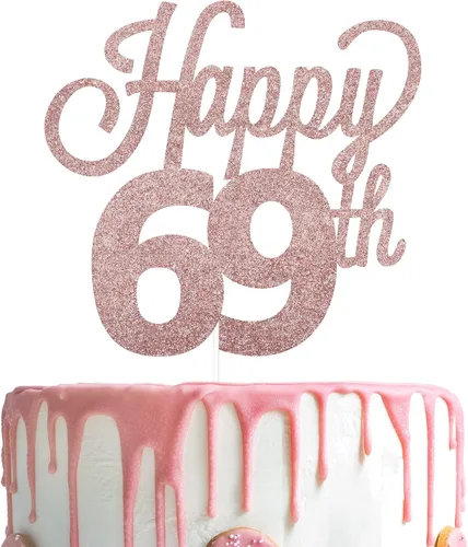 Miniatura 13 de LINGTEER - Decoración para pastel con texto "Happy Birthday 100", color negro