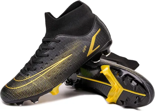 Miniatura 3 de Patomio Eagle Botines de fútbol para hombre, botas de fútbol con pinchos, soporte de tobillo para interiores y exteriores, entrenamiento