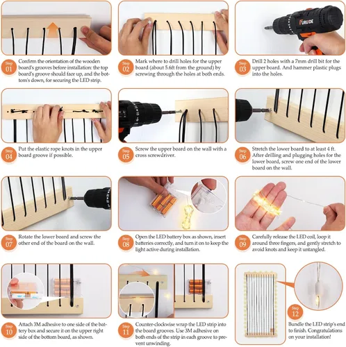Miniatura 9 de Almacenamiento de animales de peluche de madera suave para habitación de los niños, soporte de pared para colgar en la puerta, organizador