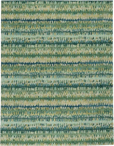 Miniatura 21 de Dash & Albert - Alfombra de lana con diseño de virutas de pintura - 4' x 6', azul. Alfombra de acento micro enganchado a mano, duradera, para áreas