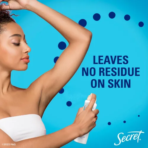 Miniatura 4 de Secret Dry Spray Desodorante Antitranspirante para Mujeres, Protección sin Peso por 48 Horas contra el Sudor y el Olor, Suave para la Piel, Aroma
