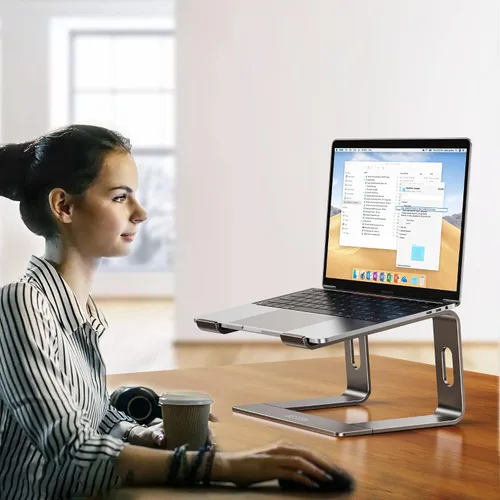Miniatura 7 de BESIGN LS03 - Soporte de aluminio para laptop, soporte ergonómico desmontable para computadora, soporte para portátil compatible con Air, Pro, Dell