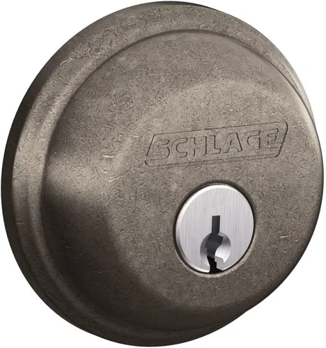 Miniatura 8 de Schlage - Cerrojo con llave de 1 lado, la más alta seguridad residencial, negro mate, B60 N 622