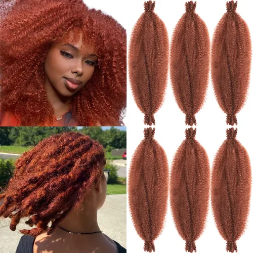Miniatura 50 de Marley Twist - Cabello trenzado marrón Spring Twist de 18 pulgadas, cabello Marley para rastas suaves de imitación mariposa, cabello trenzado rizado
