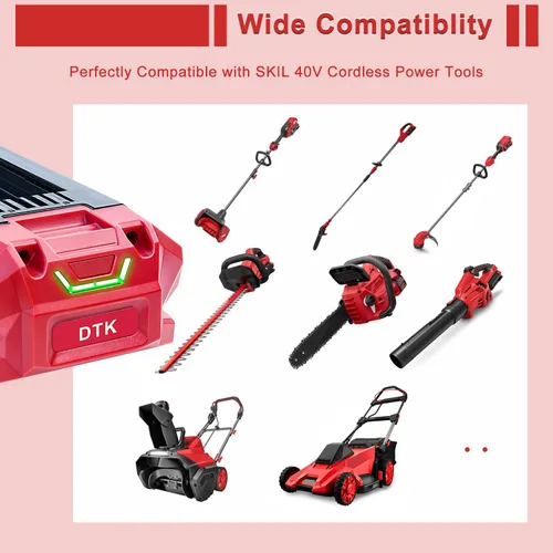 Miniatura 6 de DTK Reemplazo de batería para batería SKIL 40V 2.0Ah BY8723C BY8705-00 BY8708C-01 BY8723C-00 PWRCore Lithium