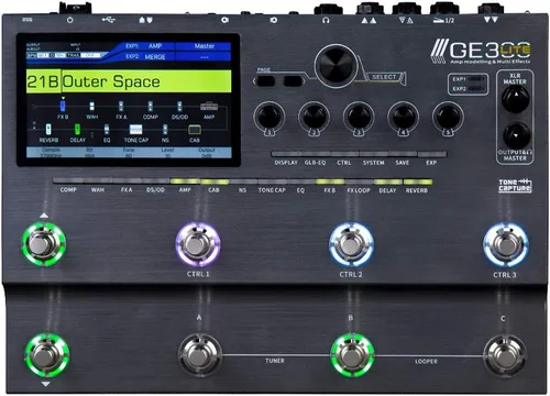 Miniatura 10 de MOOER Procesador de múltiples efectos GE250 con bucle FX, captura de tono, función MIDI, ecualizador global, máquina de batería, looper estéreo