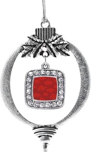 Miniatura 42 de Inspired Silver - Nana púrpura - Adorno de Navidad plateado - Adorno cuadrado para árbol de Navidad con circonita cúbica - Decoración colgante