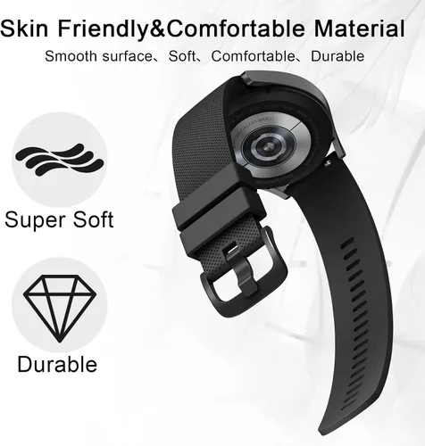 Miniatura 5 de Paquete de 3 correas compatibles con Samsung Galaxy Watch 7 de 1.575 pulgadas, 1.732 pulgadas, 0.787 pulgadas, correas de repuesto deportivas