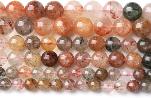 Miniatura 44 de 45 piezas de cuentas de piedra natural de arco iris de Alashan de 8 mm de ágata para hacer joyería, cuentas de piedra de 15" para pulseras