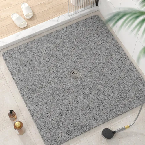 Miniatura 25 de HITSLAM - Tapete cuadrado para ducha, de 24 x 24 pulgadas, tapete de baño antideslizante para bañera, tapetes de baño de alcachofa de PVC suave