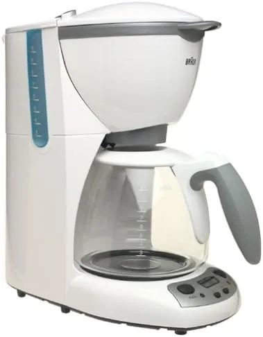 Miniatura 2 de Braun KF580 AromaDeluxe - Cafetera TimeControl de 10 tazas, color blanco