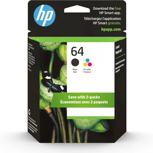 Miniatura 12 de HP Cartucho de tinta negro de alto rendimiento 64XL Funciona con Envy Inspire 7250e, 7950e; Envy Photo 6200, 7100, 7200, 7800, 7900; Serie Tango