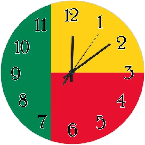 Miniatura 21 de Reloj de pared de madera con bandera de Chile, reloj de pared de cuarzo de calidad, funciona con pilas, silencioso de 12 pulgadas, reloj de pared