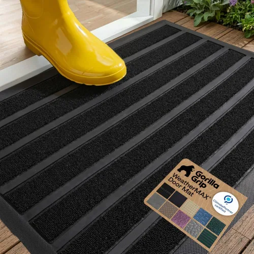 Miniatura 48 de Gorilla Grip - Tapete WeatherMax todoterreno 100% impermeable, caucho natural, resistente a manchas y decoloración, perfil bajo, interior y Grafito