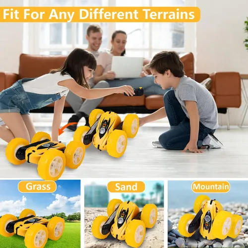 Miniatura 6 de FREE TO FLY Auto a control remoto para niños de 6 a 12: auto de acrobacias a control remoto para niños de 2.4 GHz, auto de carreras rápidas