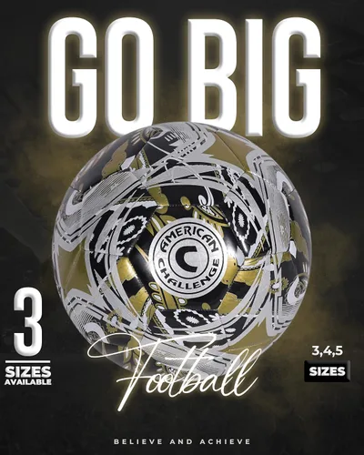 Miniatura 3 de American Challenge Balón de fútbol Paisley – Pelotas de fútbol de tamaño oficial 3, 4 y 5 para jóvenes y adultos – Pelota de entrenamiento duradera