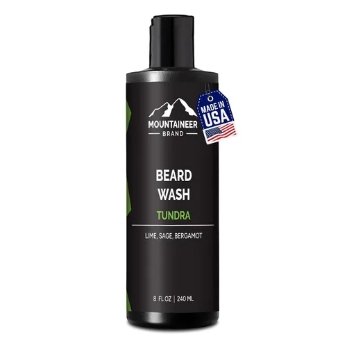 Miniatura 8 de Mountaineer Brand Lavado de barba para hombres Champú para barba 100% natural Espuma suavizante de limpieza gruesa para cabello y piel Hidrata