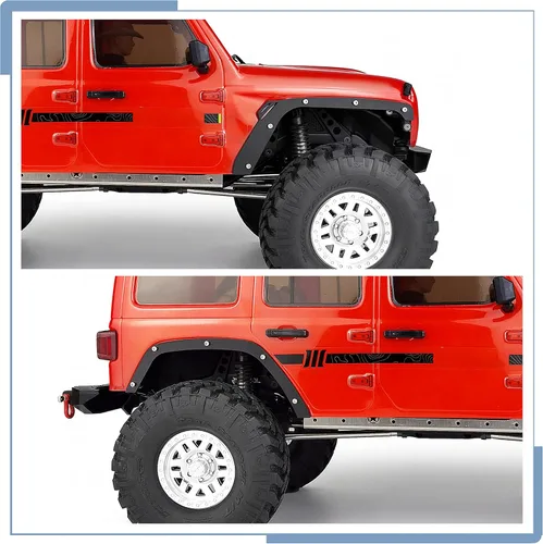 Miniatura 3 de Acero inoxidable RC Fender Flares Eliminar para 1/10 Escala RC Crawler Car SCX10 III Actualizaciones JLU AXI03007 Accesorios