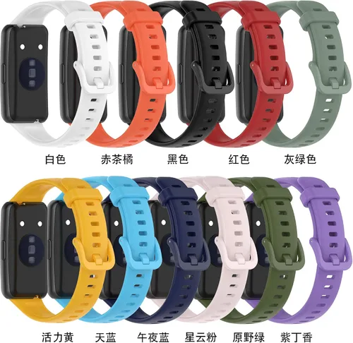 Miniatura 2 de Senter Correa de repuesto de goma suave de liberación rápida para reloj inteligente Huawei Band 7