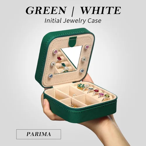 Miniatura 2 de Parima Regalos de graduación para ella, estuche de joyería de viaje de moda, regalos personalizados, joyero de viaje verde, regalos de cumpleaños