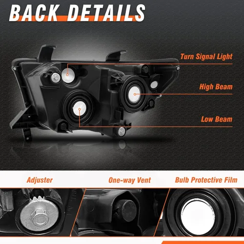 Miniatura 4 de para conjunto de faros delanteros Toyota Tundra 2007-2013 (modelos sin nivelación de faros)/ faro delantero Toyota Sequoia 2008-2017