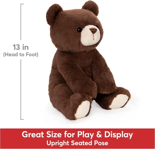 Miniatura 4 de GUND Finley Oso de peluche, animal de peluche prémium para edades de 1 año en adelante, marrón chocolate, 13 pulgadas