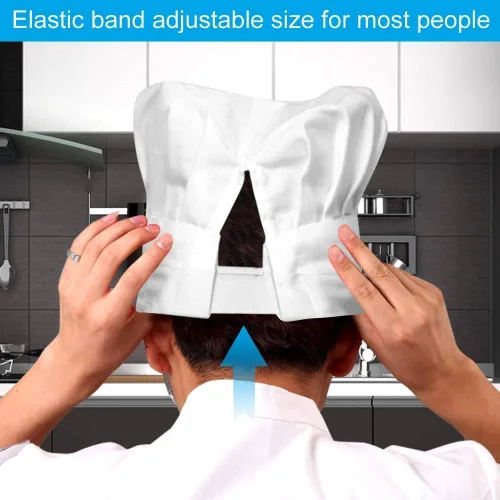 Miniatura 4 de Sombrero de chef gorra de chef ajustable de alta calidad para adultos