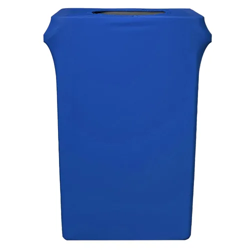 Miniatura 12 de YOUR CHAIR COVERS - Cubierta ajustada elástica de spandex para bote de basura/contenedor de desechos de 32 galones - Blanco