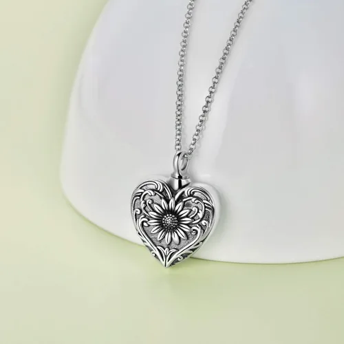 Miniatura 3 de SOULMEET Joyería de cremación para cenizas, collar de urna de plata esterlina para cenizas, mujeres y hombres, joyas de recuerdos de aprecio